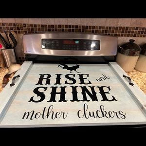 Custom Made Stove Cover/Noodle Board Kitchen Decor